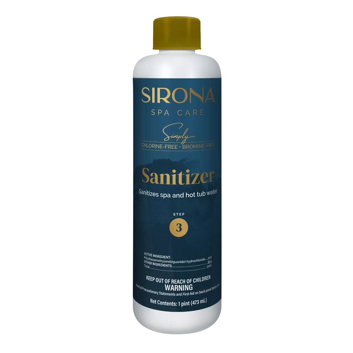 Sirona Spa Care Simply Sanitizer 16 oz chlorine-free biguanide spa sanitizer