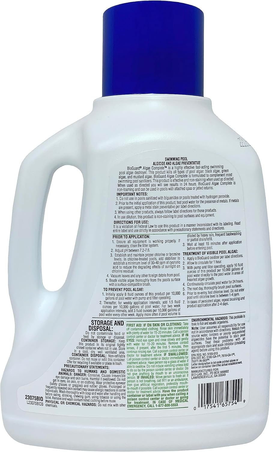 BioGuard Algae Complete Algaecide - 2 Liter