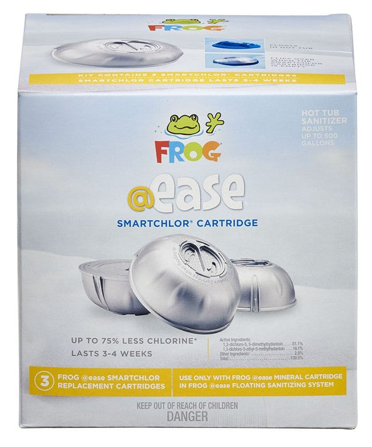 FROG @ease Floating Sanitizing System plus FROG @ease SmartChlor Cartridge 3 Pack (4 Month Supply)
