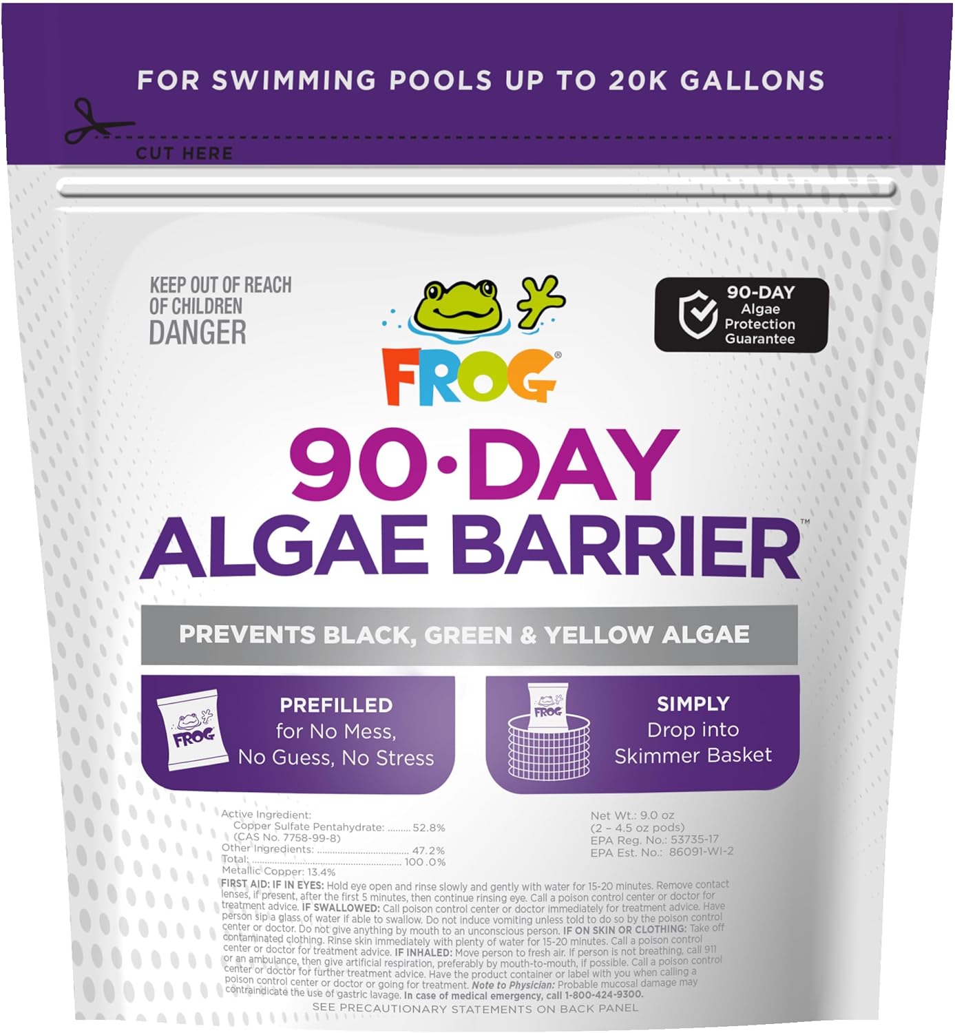 FROG 90 Day Algae Barrier - 2 Pod Pack