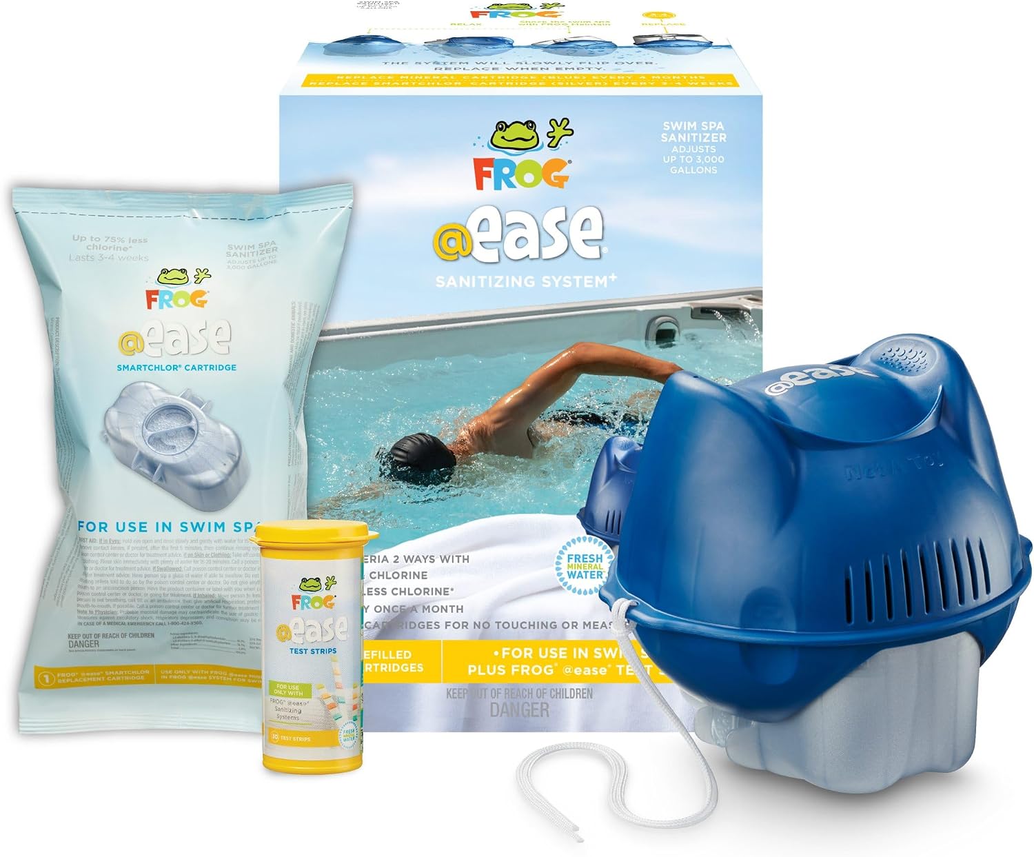 FROG @ease Sanitizing System for Swim Spas with Extra SmartChlor Cartridge