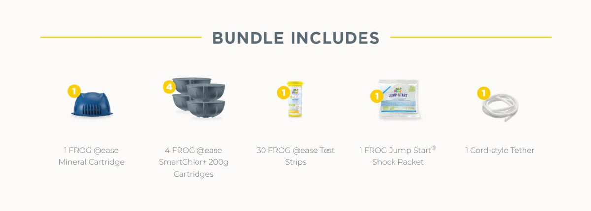 FROG® @ease+™ Floating Sanitizing System, 4-Month Hot Tub Bundle