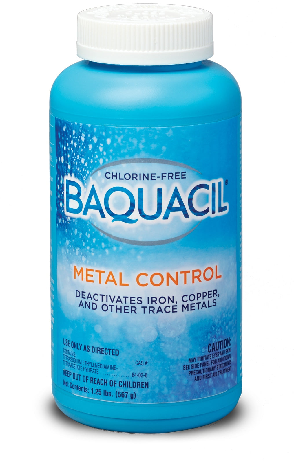 BAQUACIL Metal Control 1.25 lb bottle for preventing pool metal stains