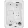 Overhead view of the Harmonic H157Lpp hot tub featuring dual lounge seating and multiple hydrotherapy jets.
