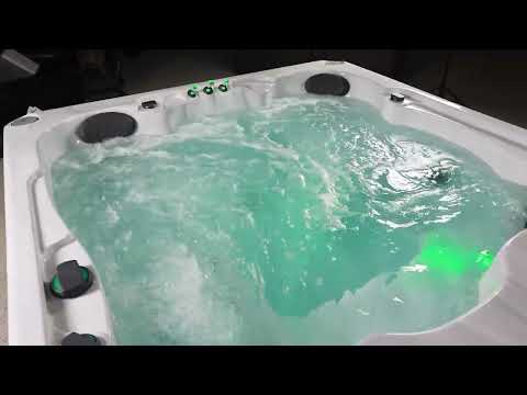 Product video showcasing the features, jet layout, and overall design of the Harmonic H166L hot tub.