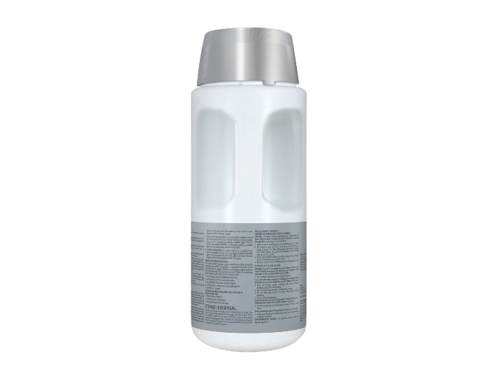 Back label of Leisure Time Spa 56 Chlorinating Granules 5 lb with directions and safety information