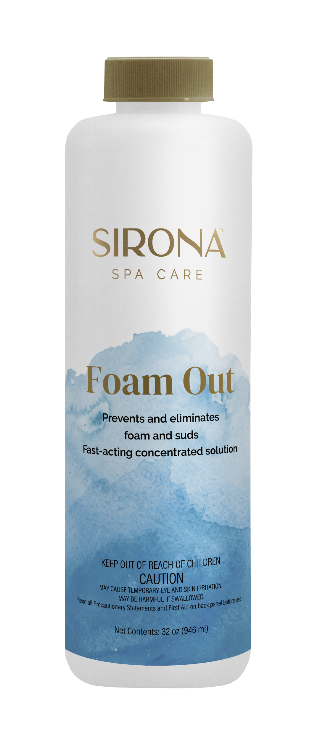 Sirona Spa Care Foam Out 32 oz hot tub defoamer bottle