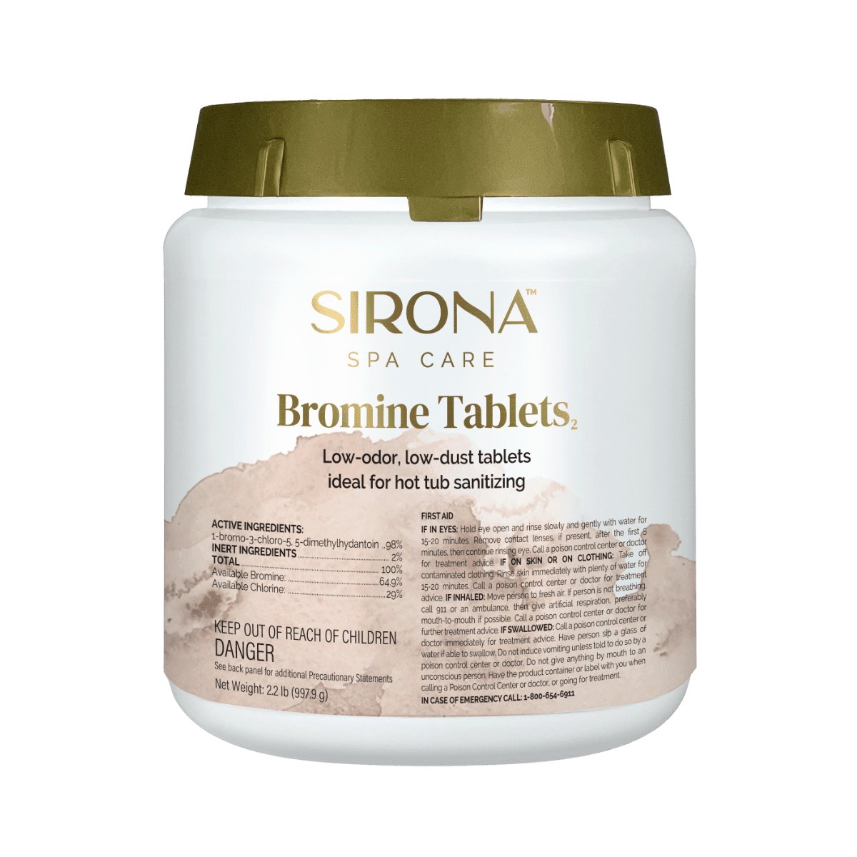 Sirona Spa Care Bromine Tablets 2.2 lb container for hot tub floaters