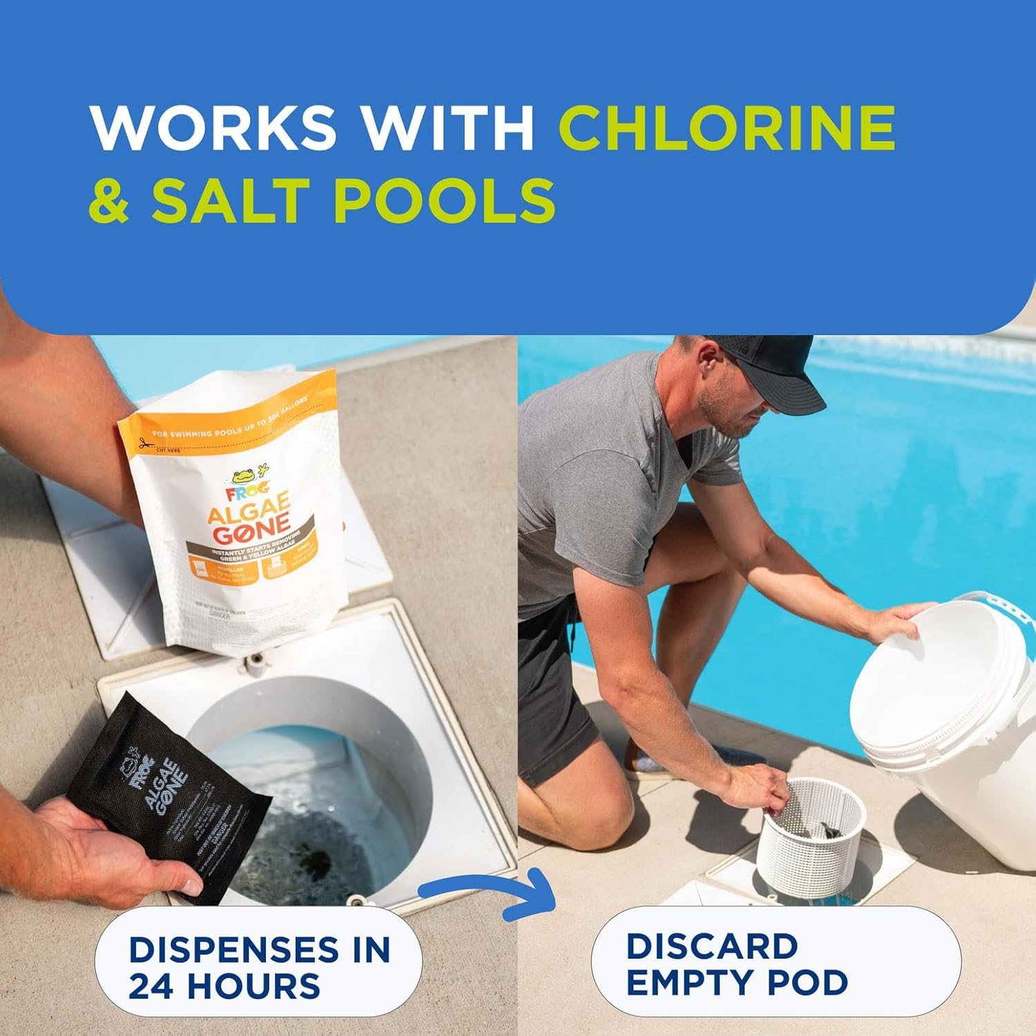 FROG Algae Gone 2 Pods for Pool Algae