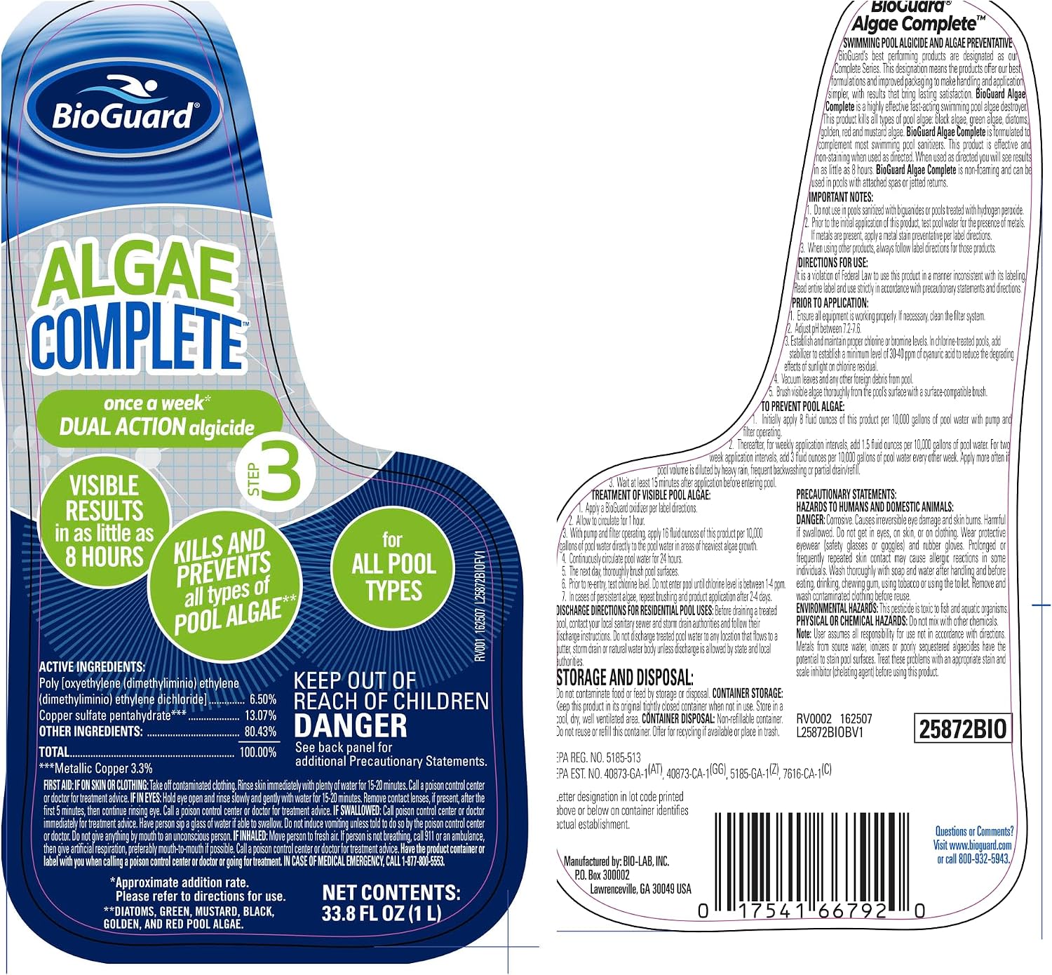 BioGuard Algae Complete - 1 Liter