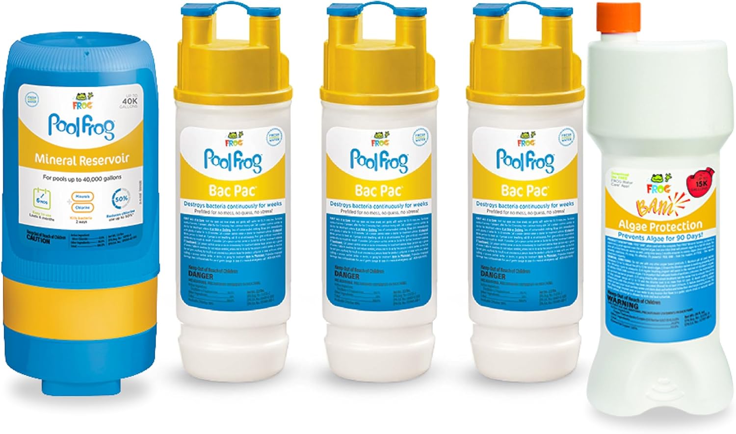 Pool Frog 5400 Mineral Reservoir Cartridge plus 3 Bac Pac and Bam Algaecide