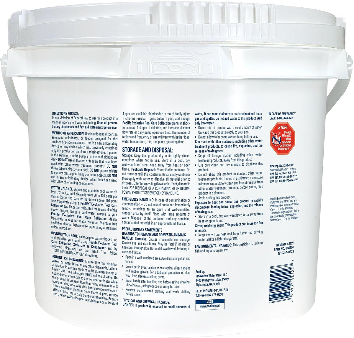 Poolife™ MPT Extra™ 3 Inch Chlorinating Tablets - 21 lb