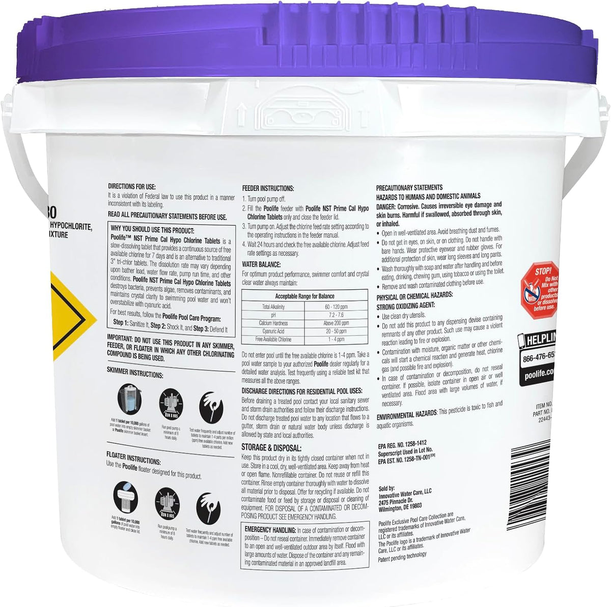 Poolife™ NST™ Prime Cal Hypo Tablets - 20.2 lb