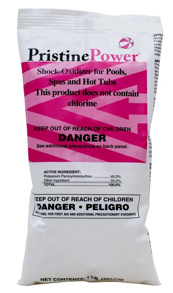PristinePower Non-Chlorine Shock Oxidizer for Pools, Spas & Hot Tubs - 1 lb