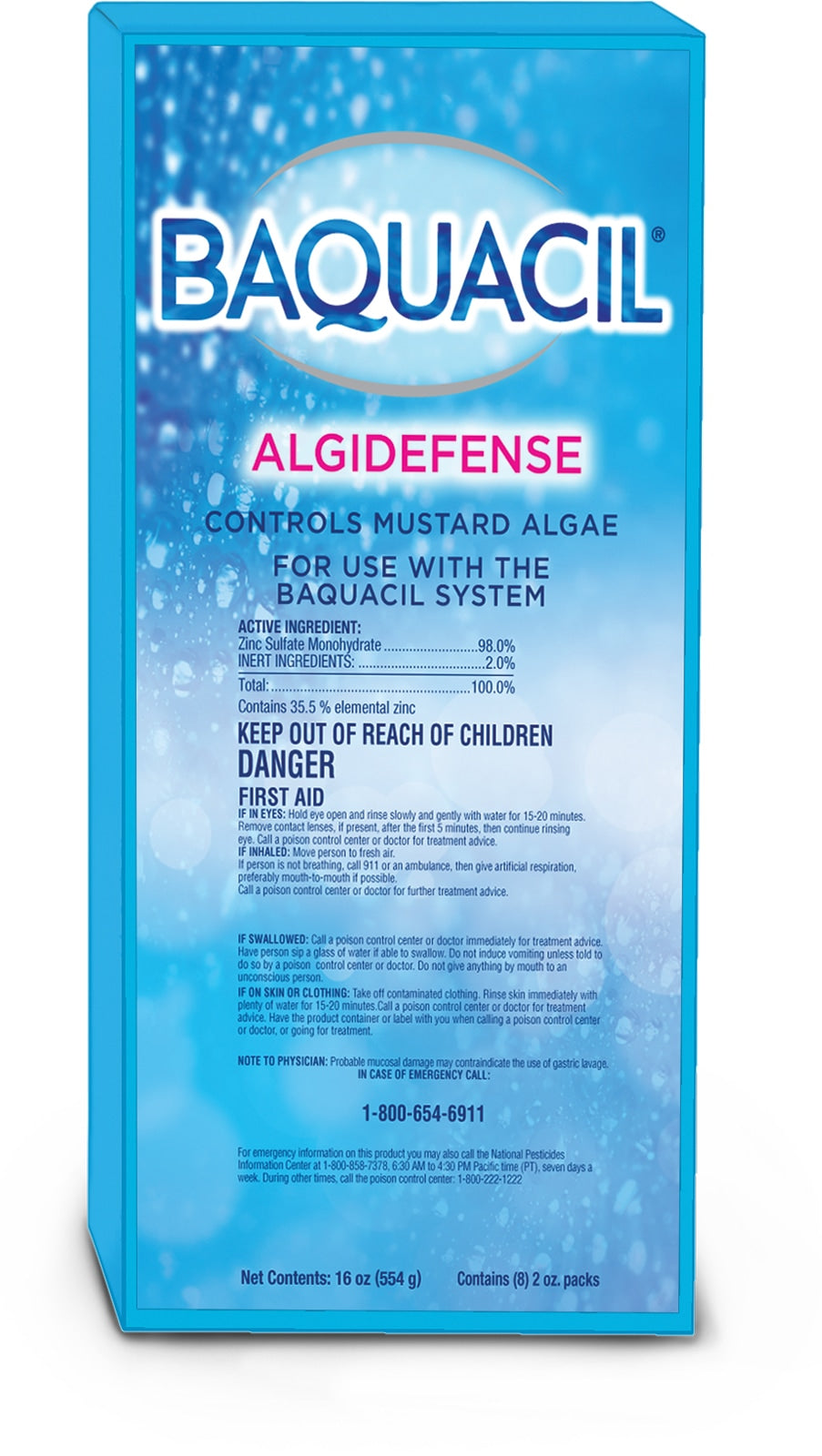 BAQUACIL AlgiDefense Algistat box of eight 2 oz pouches