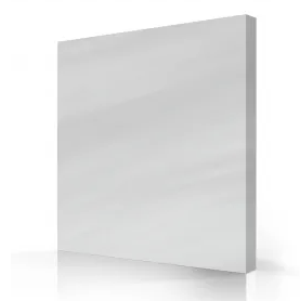 Alabaster white acrylic hot tub shell swatch with subtle gray marbling.