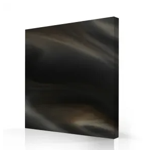 Espresso acrylic hot tub shell swatch with dark brown and black marbling.