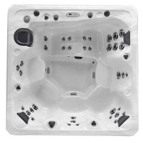 Overhead view of the Marquis Hollywood Elite hot tub showing jet layout and seating configuration.