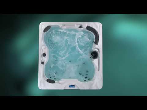 Video walkthrough demonstrating the installation and setup process of a Marquis hot tub, including placement, connections, and feature overview.