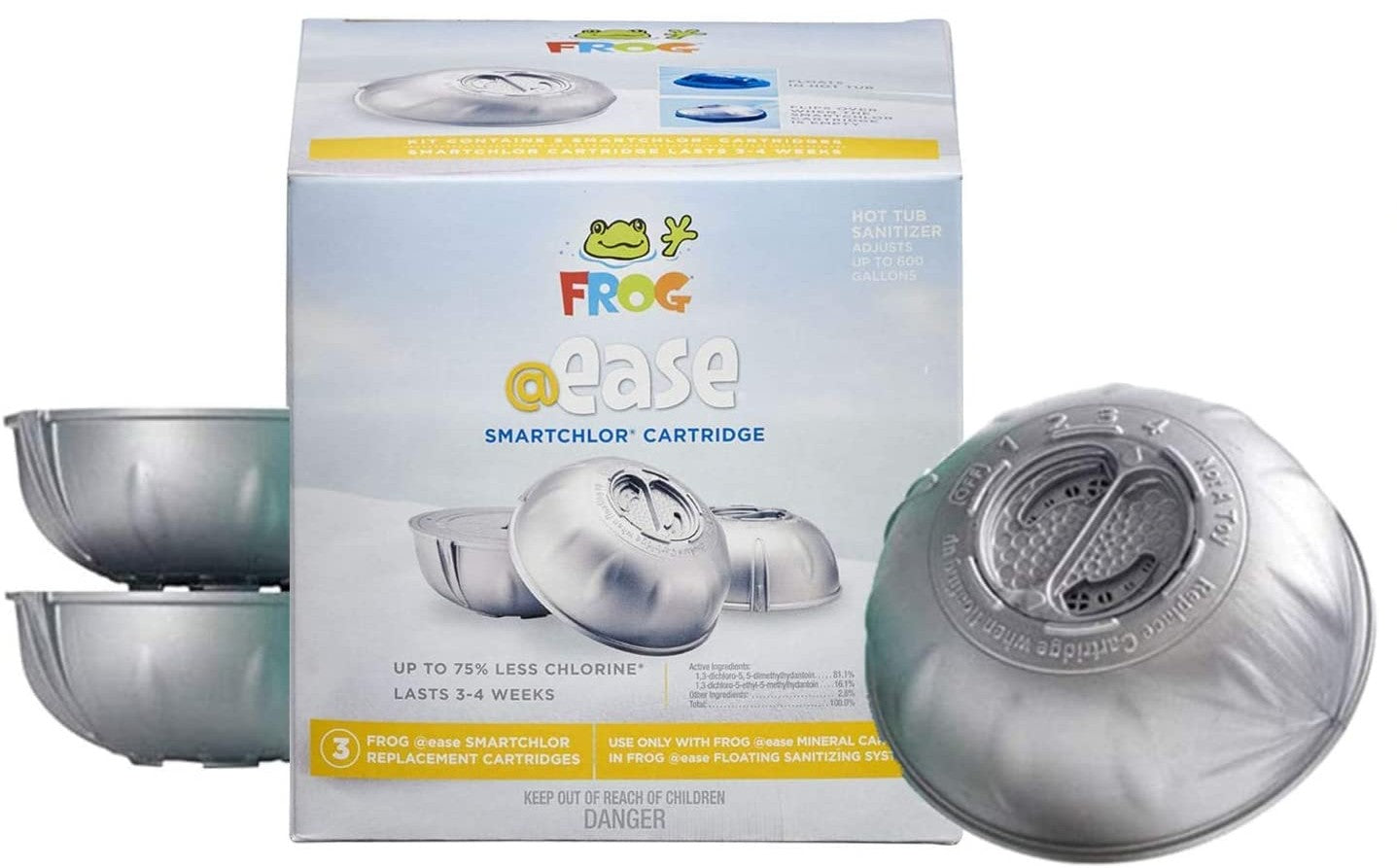 FROG @ease SmartChlor Cartridge Refill 3 pack for use with FROG Floating Sanitizing System